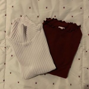 Mockneck and Turtleneck Shirts (Set of 2)